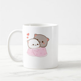 Cute Mochi Peach Cat Koffiemok