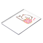 Cute Mochi Peach Cat Notitieboek (Linkerzijde)