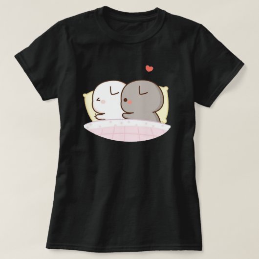 Cute Mochi Peach Cat T-shirt (Design voorkant)