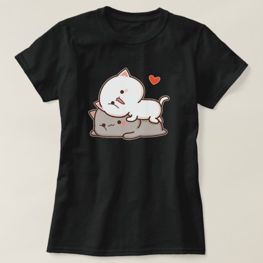 Cute Mochi Peach Cat T-shirt (Design voorkant)