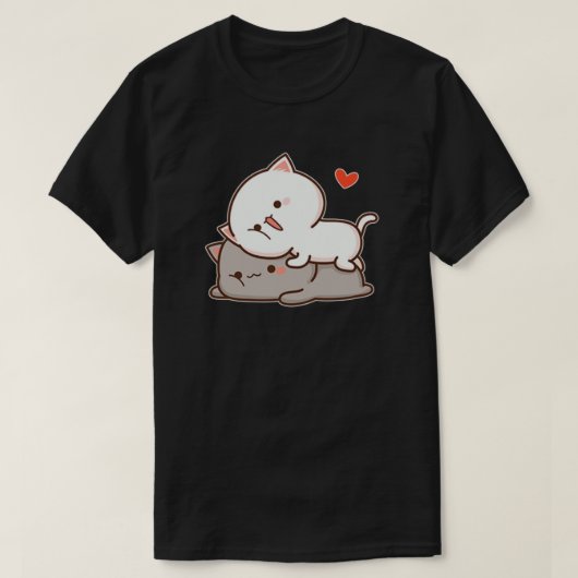 Cute Mochi Peach Cat T-shirt (Design voorkant)