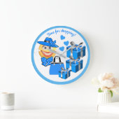 Cute Mode Emoji met winkelen Grote Klok (Huis)