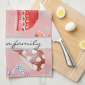 Cute model monogramed keepomwille red Kerstmis Theedoek (Quarter Fold)