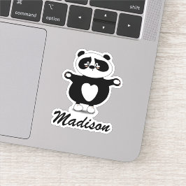 Cute Moderm Black en White Panda Sticker