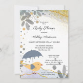 Cute Modern Artistic Baby shower Invitation Kaart (Voorkant)