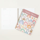 Cute Modern Assorted Pastel Rainbow Teacher Planner (Display)