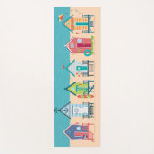 Cute Modern Beach Huts Summer Holiday Art Yogamat (Voorkant)