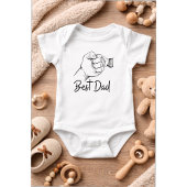Cute Modern Best Dad  Romper