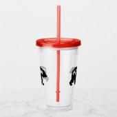 Cute Modern Black & White Mama Beer Acryl Drinkbeker (Rechts)