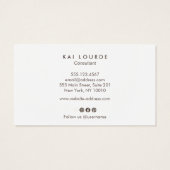 Cute Modern Bleek Roze Floral Script Font Visitekaartje (Achterkant)