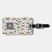 Cute Modern Boho Cactus Pattern Bagagelabel (Voorkant horizontaal)