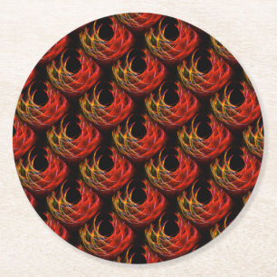 Cute Modern Boho Elegant Abstract Art Patroon #503 Ronde Kartonnen Onderzetter