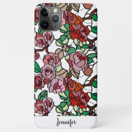 Cute Modern Bright Red Flowers iPhone 11 Pro Max Hoesje