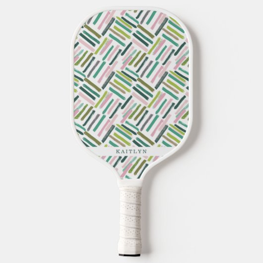 Cute Modern Brush Strokes Pattern Pickleball Paddle (Achterkant)