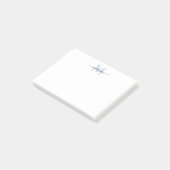 Cute Modern Chic Girly Script Monogram Dusty Blue Post-it® Notes (Schuin)