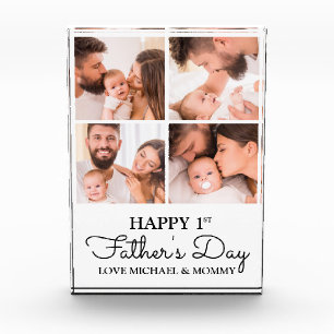Cute Modern Collage Happy First Fathers Day Fotoblokken