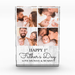 Cute Modern Collage Happy First Fathers Day Fotoblokken