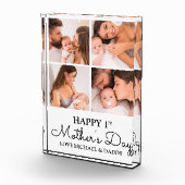 Cute Modern Collage Happy First Moederdag Fotoblokken (Rechts)