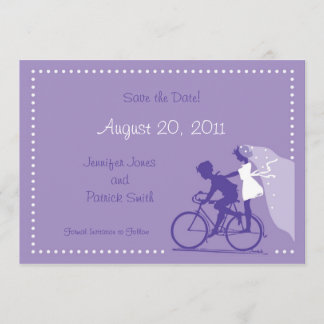 CUTE Modern Couple on Bicycle Save the Date