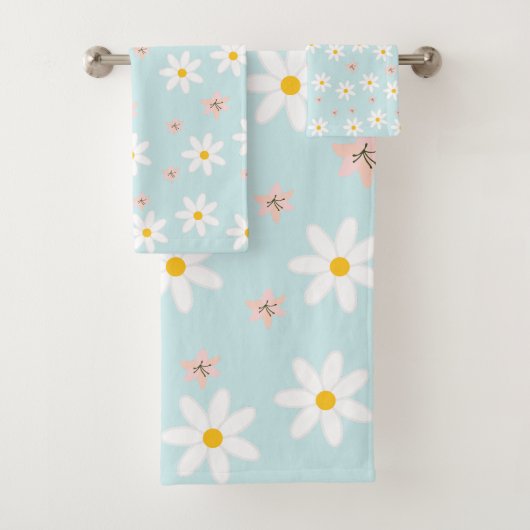 Cute Modern Daisy Fleur de lys Rustique transparen (En situation)
