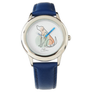 Cute modern dog gepersonaliseerde kinder horloge