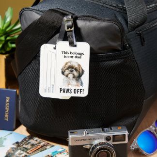 Cute Modern Funny Shih Tzu Hondenliefhebber Bagage Bagagelabel