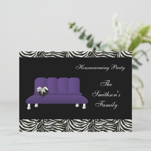 Cute Modern Furniture Housewarming Party Kaart (Staand voorkant)