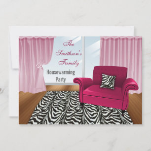 Cute Modern Furniture Housewarming Party Kaart