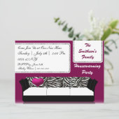 Cute Modern Furniture Housewarming Party Kaart (Staand voorkant)