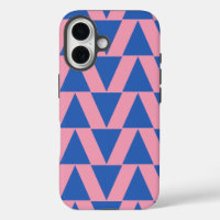 Cute Modern Geometric Pattern Roze Cobalt Blue