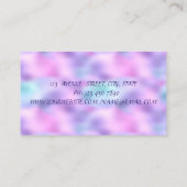 Cute Modern, holografische Iridescent Cupcake bakk Visitekaartje (Achterkant)