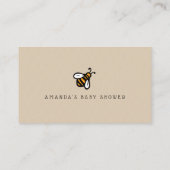 Cute Modern Honey Bee Diaper Raffle Informatiekaartje (Achterkant)