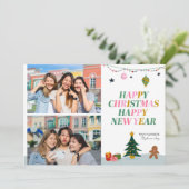 Cute Modern Jolly Memorable Happy Kerstmis Kaart (Staand voorkant)