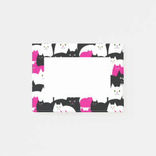 Cute Modern Kitty Cat Pattern Post-it® Notes
