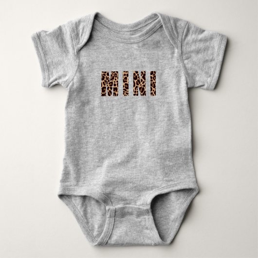 Cute Modern Leopard Print Pattern MINI Baby Bodys Romper (Voorkant)