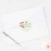Cute Modern Monkey Birthday Party Stickers (Envelop)