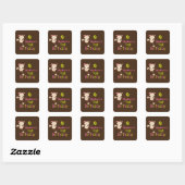 Cute Modern Monkey Birthday Party Stickers (Vel)