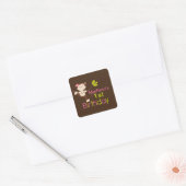 Cute Modern Monkey Birthday Party Stickers (Envelop)