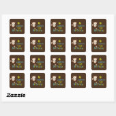 Cute Modern Monkey Birthday Party Stickers (Vel)