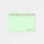 Cute Modern Paars Green Popsicle Girly Post-it® Notes (Voorkant)