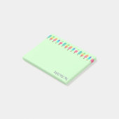 Cute Modern Paars Green Popsicle Girly Post-it® Notes (Schuin)