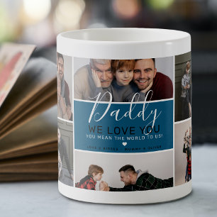 Cute Modern papa Foto Collage Gift Coffee Mok