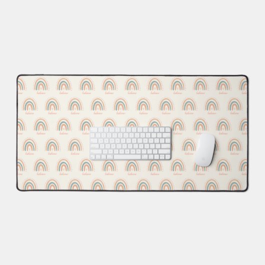 Cute Modern Pastel Boho Rainbow Nom (Clavier et souris)