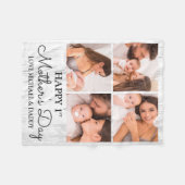 Cute Modern Photo Collage Happy First Moederdag Fleece Deken (Voorkant (Horizontaal))
