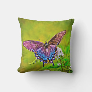 Cute Modern Photography Butterfly en Flower Buitenkussen