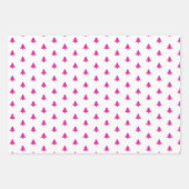 Cute Modern Pink Snowman-kerstbomen script Inpakpapier Vel (Voorkant 2)