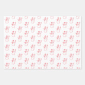 Cute Modern Pink Snowman-kerstbomen script Inpakpapier Vel (Voorkant 3)