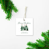 Cute Modern Rustic kerstbomen Bedankjes Labels