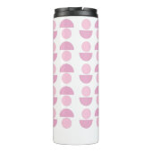 Cute Modern Scandinavian Art Pattern in Roze Name Thermosbeker (Achterkant)