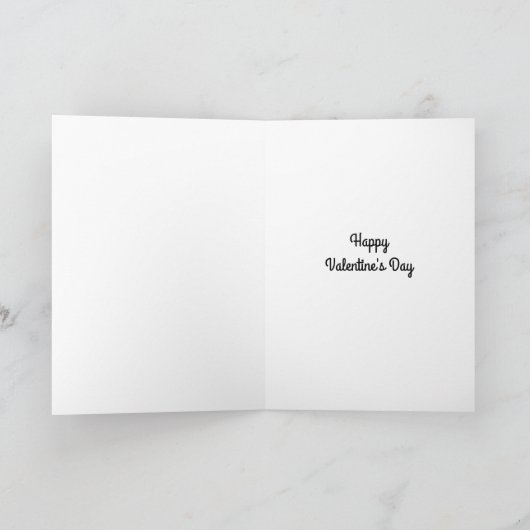 Cute Modern Script Custom Photo Valentijn Kaart (Binnen)